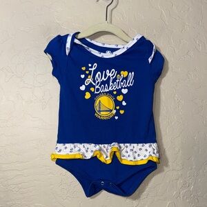 NBA girls golden state warriors love basketball one piece outfit size 18 months